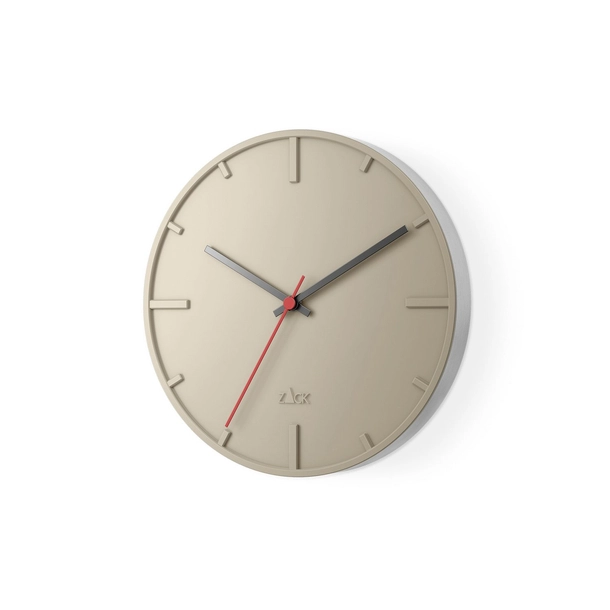 Zack - Zegar ścienny WANU - beżowy kolor tarczy, średnica 27 cm